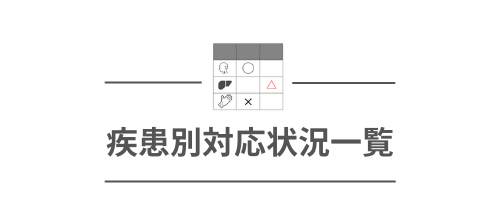 疾患別対応状況一覧